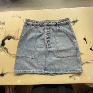 Topshop Denim Mini Skirt